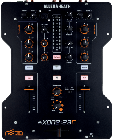 ALLEN & HEATH - XONE-23C - TABLE DE MIXAGE - CONSOLES CLUB - XONE-23 AVEC CARTE SON