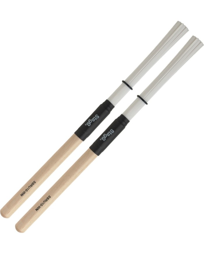 STAGG - SBRU10-WN - BALAIS NYLON - POIGNEE BOIS STAGG - SBRU10-WN - BALAIS NYLON - POIGNEE BOIS