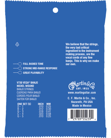 MARTIN - CMA V730 - CORDES BANJO - 5 CORDES - MEDIUM