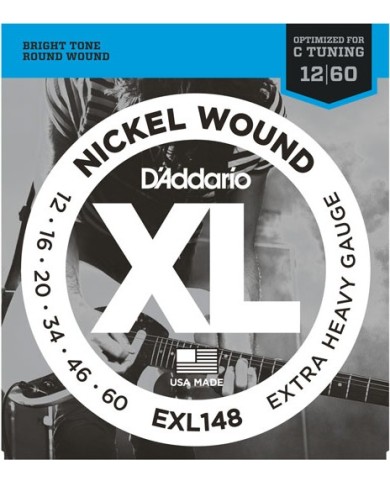 D'ADDARIO EXL148 12/60 - EXTRA HEAVY - Cordes guitare électrique D'ADDARIO EXL148 12/60 - EXTRA HEAVY - Cordes guitare électrique