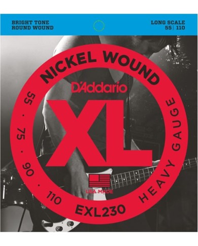 D'ADDARIO EXL230 55/110 - BASS HEAVY - LONG SCALE - Cordes basse électrique