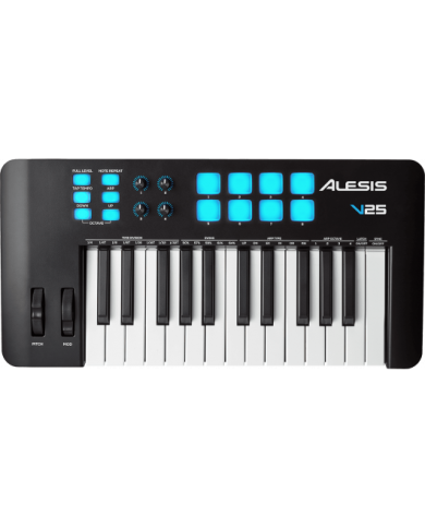 ALESIS V25 MKII -CLAVIER MAITRE-USB MIDI 25 notes 8 pads ALESIS V25 MKII -CLAVIER MAITRE-USB MIDI 25 notes 8 pads