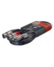STAGG STC3CMXF Cable bretelle RCA / JACK femelle 3M