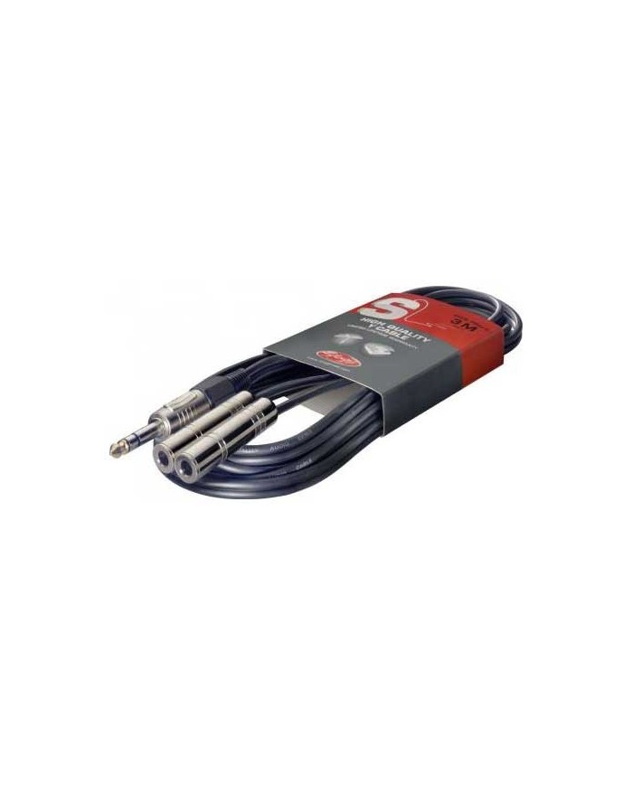 STAGG SYC3PS2JE Cable Y JACK stereo / JACK femelle 3M
