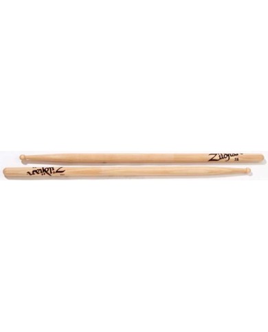 ZILDJIAN 7AWN 7A Hickory olive bois - Paire de baguettes de batterie