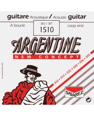 SAVAREZ ARGENTINE 1510 à boucle Tirant normal - Cordes guitare manouche SAVAREZ ARGENTINE 1510 à boucle Tirant normal - Cordes guitare manouche