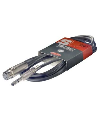 STAGG SAC3PSXFDL Cable XLR femelle / JACK male stereo 3M