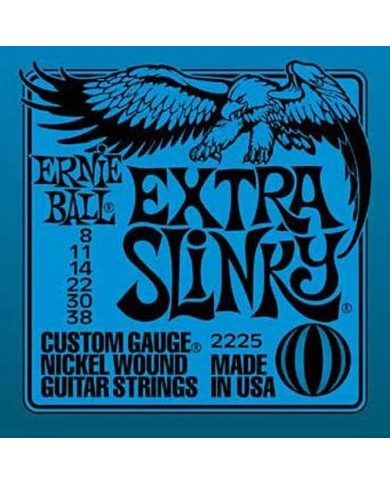 ERNIE BALL 2225 Extra Slinky 8 - 38 - Cordes guitare électrique ERNIE BALL 2225 Extra Slinky 8 - 38 - Cordes guitare électrique