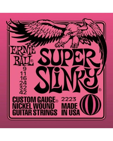 ERNIE BALL 2223 Super Slinky 9 - 42 - Cordes guitare électrique ERNIE BALL 2223 Super Slinky 9 - 42 - Cordes guitare électrique