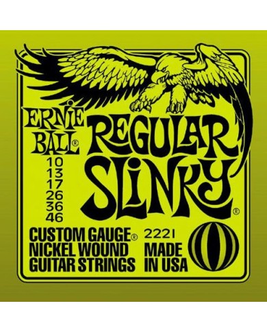 ERNIE BALL 2221 Regular Slinky 10 - 46 - Cordes guitare électrique ERNIE BALL 2221 Regular Slinky 10 - 46 - Cordes guitare électrique