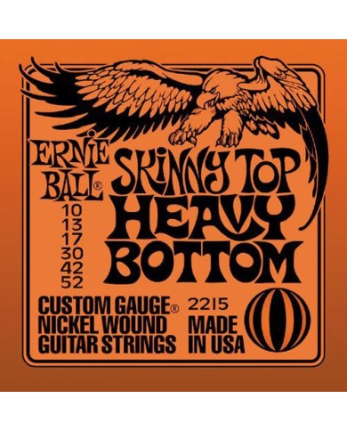ERNIE BALL 2215 Skinny Top Heavey Bottom 10 - 52 - Cordes guitare électrique ERNIE BALL 2215 Skinny Top Heavey Bottom 10 - 52 - Cordes guitare électrique