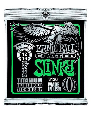 ERNIE BALL 3126 COATED SLINKY TITANIUM 12 - 56 - Cordes guitare électrique ERNIE BALL 3126 COATED SLINKY TITANIUM 12 - 56 - Cordes guitare électrique